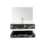 MILANO | Sintered Stone Vanity With Mirror 80x46x20 Model N6036 | 142400101278