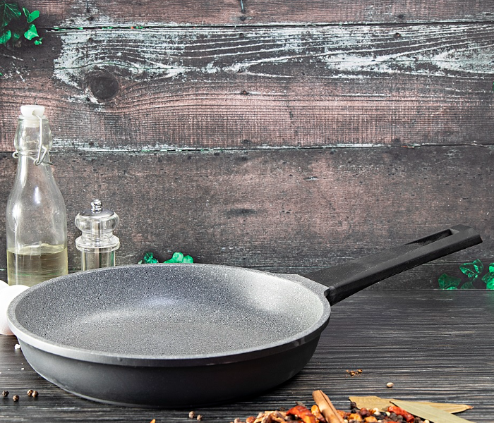 ROYALFORD | 26 Cm Die Cast Aluminium Frypan Black & Grey | RF8595