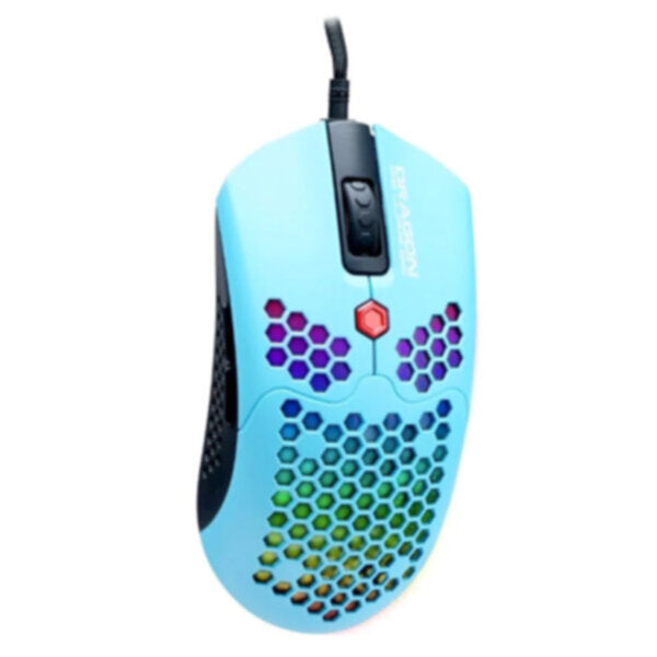 DRAGONWAR | Ultra-Light Honeycomb RGB Gaming Mouse 12000 DPI Blue | ELE-G25-BL