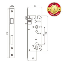 MILANO | Lockbody 70Mm Cylinder Bp 85X45Mm | 150300400175