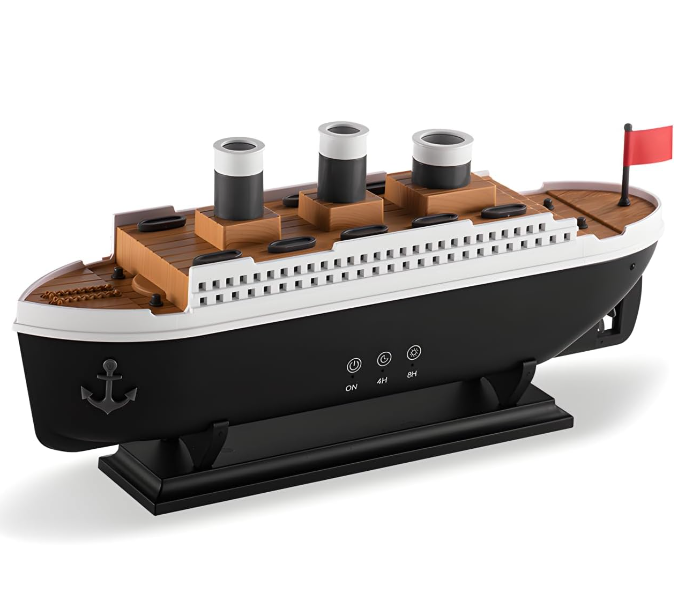 Titanic Ship Model Humidifier 250ml Essential Oil Diffuser Jellyfish Smoke Ring Spray Aroma Diffuser RGB Ultra Sonic Humidifier | JPO1037