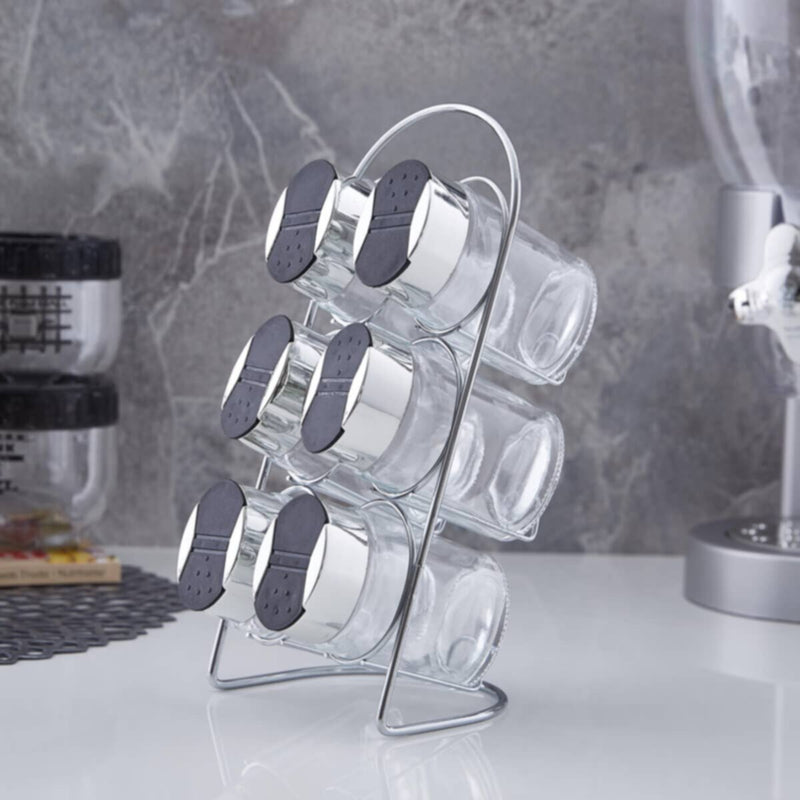 HOMEBOX | Karl 7-Piece Spice Jar Set with Rack | 154723623