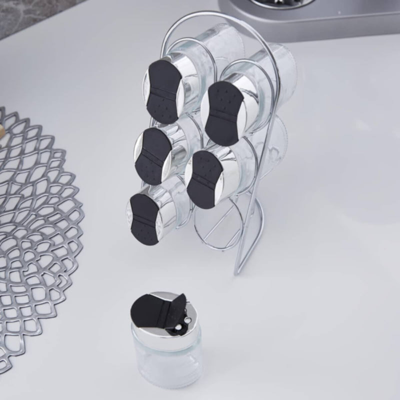 HOMEBOX | Karl 7-Piece Spice Jar Set with Rack | 154723623