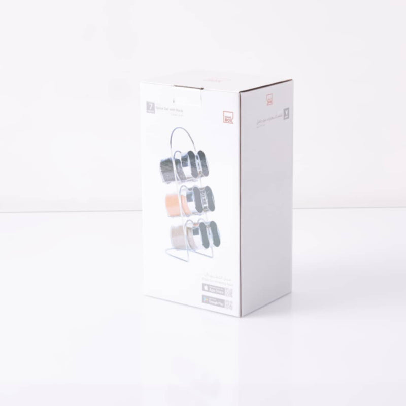 HOMEBOX | Karl 7-Piece Spice Jar Set with Rack | 154723623
