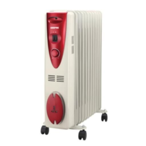 GEEPAS | 11 Fins Oil Filled Radiator Heater 3 Heat Settings | GRH28501