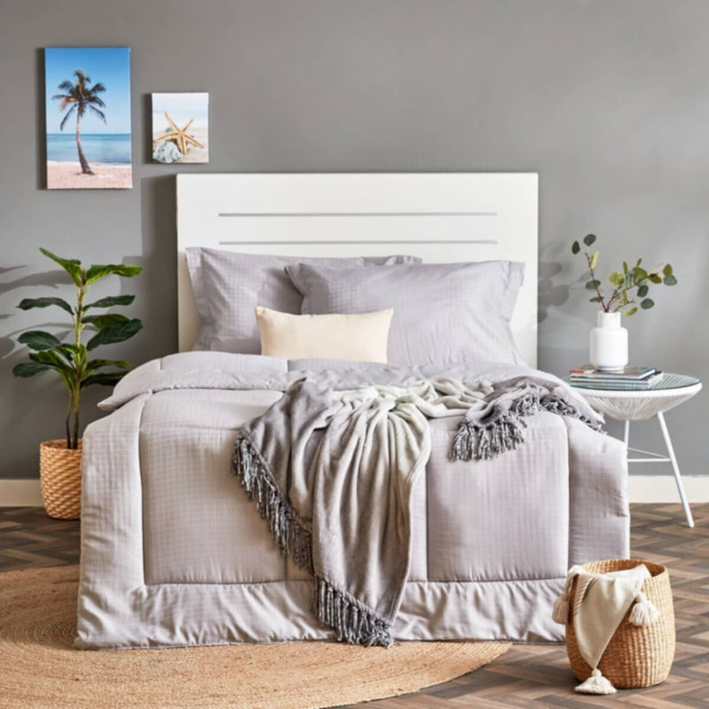 HOMEBOX | Cambridge Checked 3-Piece Twin Comforter Set - 160x220 cm | 160605712