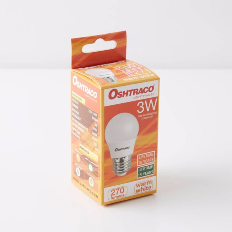 HOMEBOX | Oshtraco 3 Watt E27 Warm White LED Bulb | 160673720