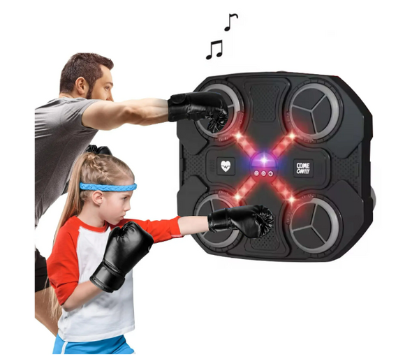 Musical Boxing Machine with Gloves Electronic BT Intelligent Boxing Target Wall Mount Boxing Trainer Pad for Home Indoor Gym Age 3+ | JPN8988