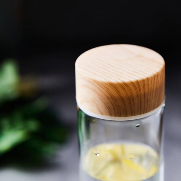 HOMEBOX | Coolers Borosilicate Bottle with Wooden Finish Lid - 500 ml | 162459238
