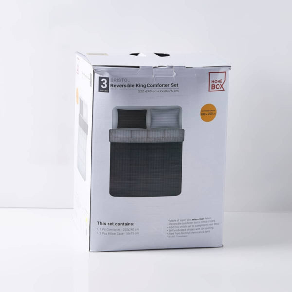 HOMEBOX | Bristol 3-Piece King Size Reversible Comforter Set - 220x240 cm | 162469887