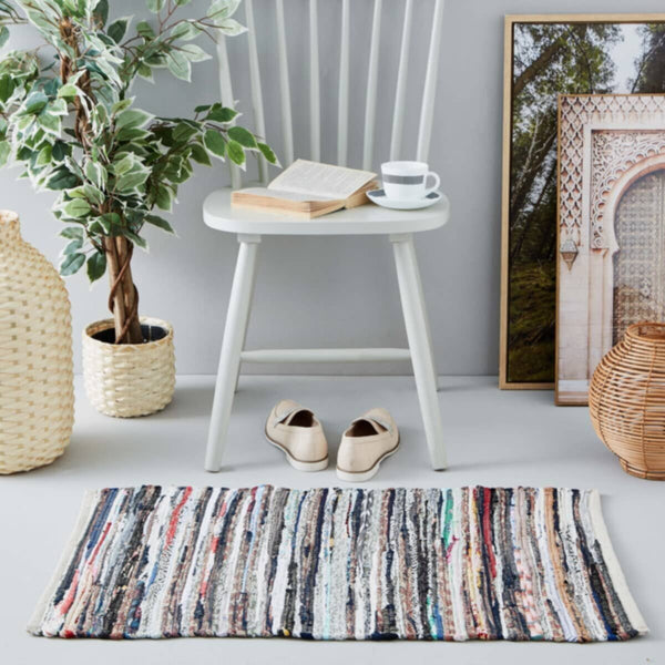 HOMEBOX | Axis Recycled Cotton Dhurrie - 50x80 cm | 162639055