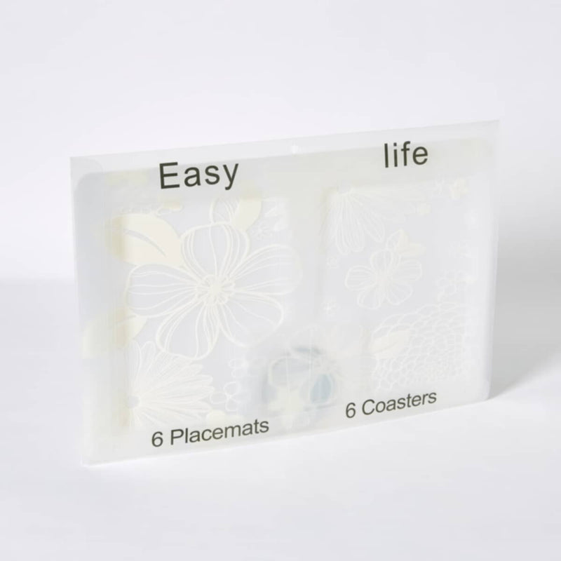 HOMEBOX | Blossom 12-Piece Placemat and Coaster Set | 162777696