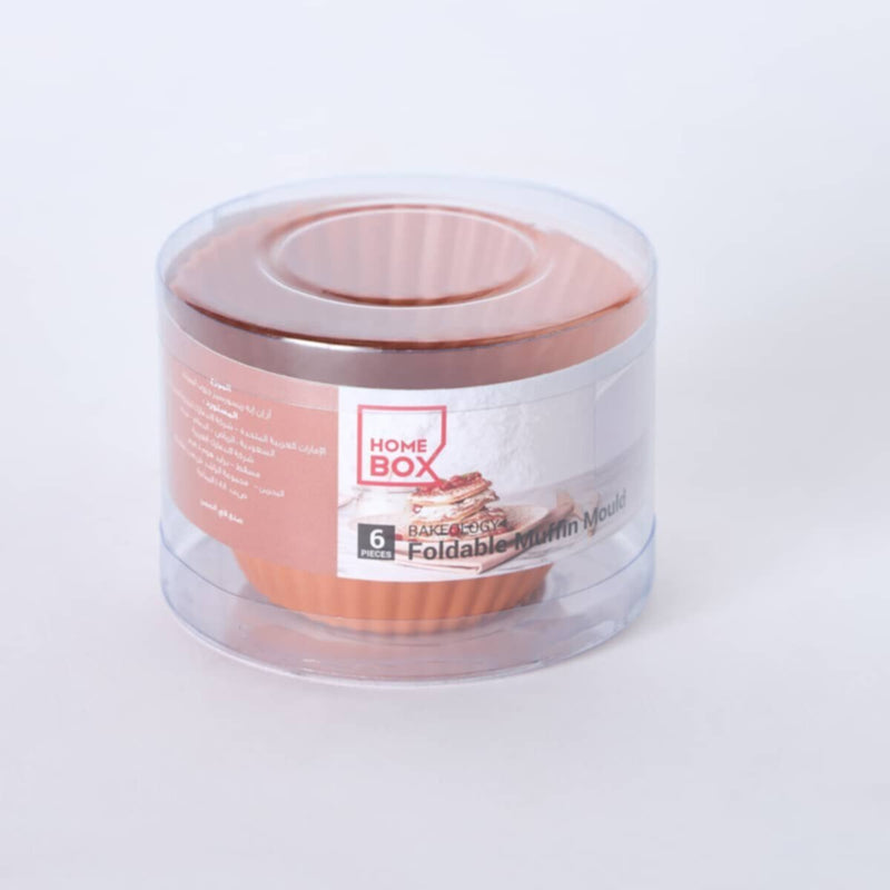 HOMEBOX | Avon Silicone 6-Piece Foldable Muffin Mould - 7x3 cm | 162805483