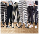 Set of 6 New Style Ladies Loose Stripe Pants | JPL0802
