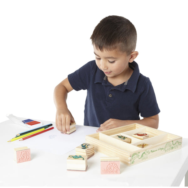 MELISSA & DOUG | Wooden Stamp Set - Dinosaurs 4+ years | 46001633