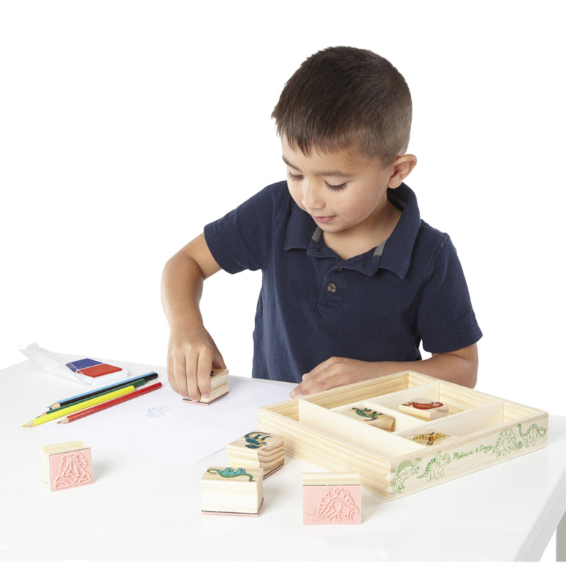 MELISSA & DOUG | Wooden Stamp Set - Dinosaurs 4+ years | 46001633