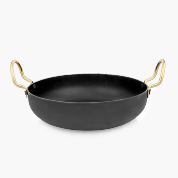 HOMEBOX | Ferric Wrought Iron Flat Bottom Wok - 24 cm | 163909392
