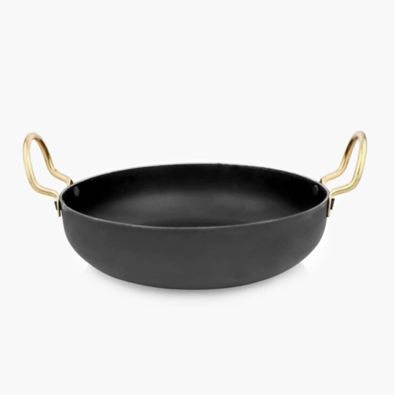 HOMEBOX | Ferric Wrought Iron Flat Bottom Wok - 24 cm | 163909392
