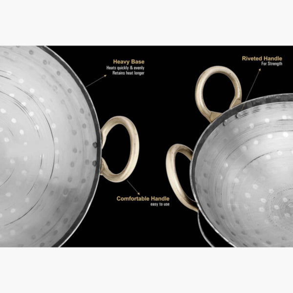 HOMEBOX | Ferric Wrought Iron Wok - 30 cm | 163909393