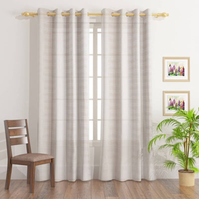 HOMEBOX | Leon Extra Long Sheer Curtain Pair - 140x300 cm | 164647297