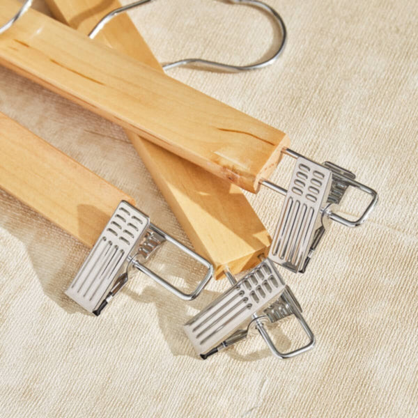 HOMEBOX | Forest 3-Piece Wooden Trouser Hanger Set - 33x12x2.8 cm | 164762519