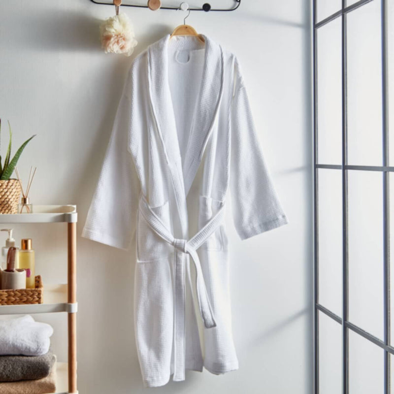 HOMEBOX | Luxe Waffle Terry Cotton Bathrobe - Medium | 165311886