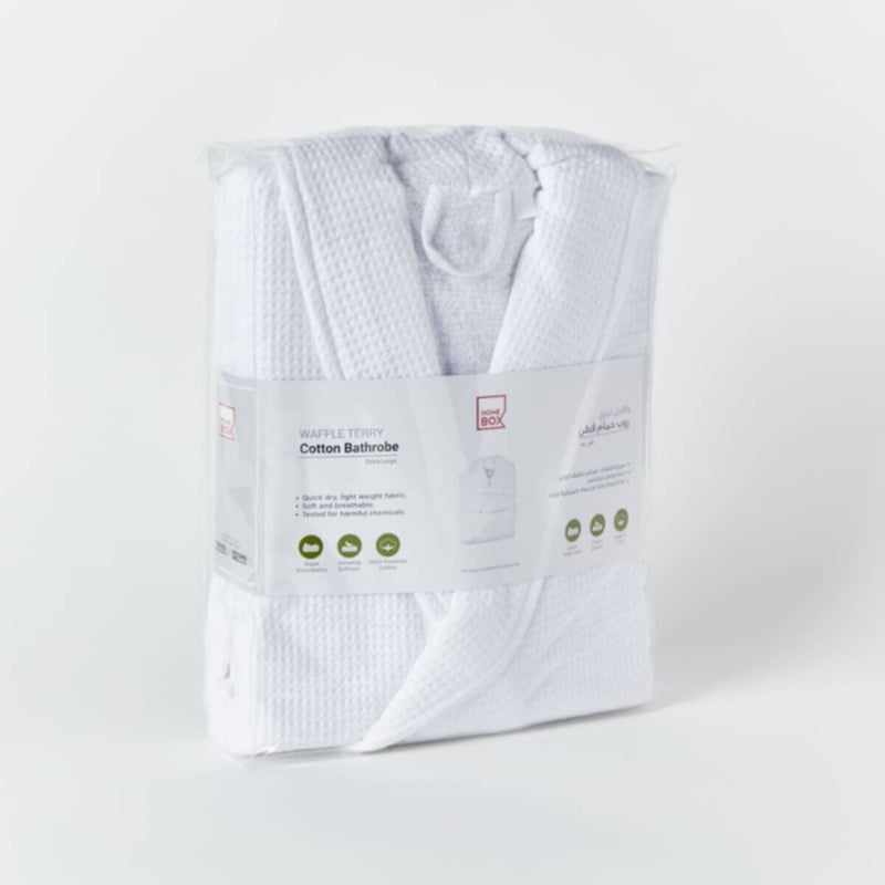 HOMEBOX | Luxe Waffle Terry Cotton Bathrobe - Medium | 165311886