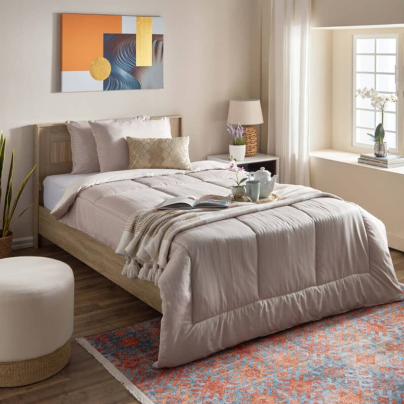 HOMEBOX | Bristol 3-Piece Twin Microfibre Reversible Comforter Set - 160x220 cm | 165312526