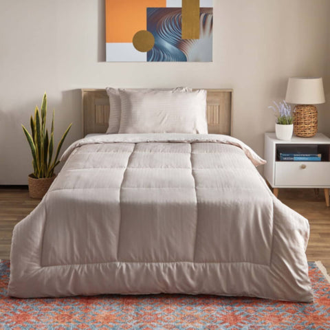 HOMEBOX | Bristol 3-Piece Twin Microfibre Reversible Comforter Set - 160x220 cm | 165312526