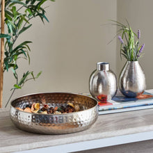 HOMEBOX | Avya Metal Hammered Urli - 30x30x7 cm | 165463709