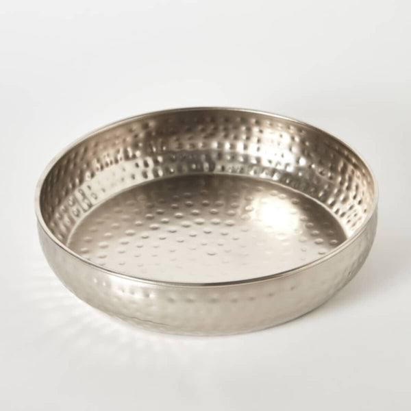 HOMEBOX | Avya Metal Hammered Urli - 30x30x7 cm | 165463709