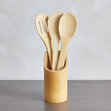 HOMEBOX | Bamboo Kitchen Tool 4-Piece Set with Holder | 165687827