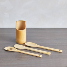 HOMEBOX | Bamboo Kitchen Tool 4-Piece Set with Holder | 165687827