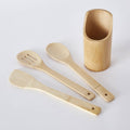 HOMEBOX | Bamboo Kitchen Tool 4-Piece Set with Holder | 165687827