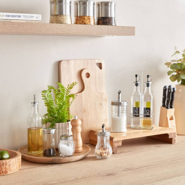 HOMEBOX | Essential Vinegar and Oil Bottle Set with Stand | 165687879