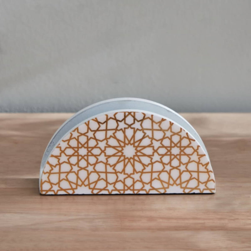 HOMEBOX | Armaya Zellige Printed Napkin Holder - 16.5x4x8 cm | 165712941