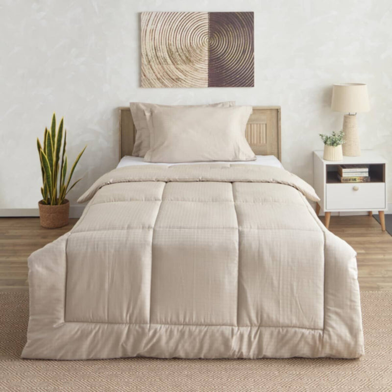 HOMEBOX | Cambridge 3-Piece Cotton Satin Twin Comforter Set - 160x220 cm | 165716006