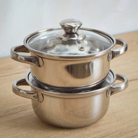 HOMEBOX | Marvel 2-Piece Stainless Steel Casserole with Glass Lid Set - 16 cm | 165762962