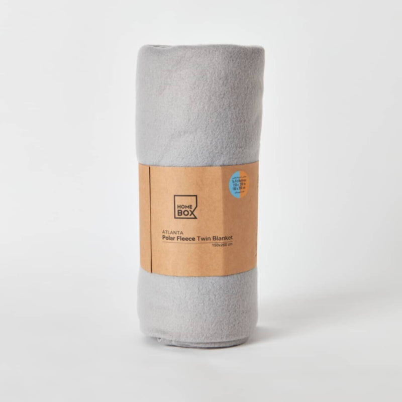 HOMEBOX | Atlanta Solid Recycled Polar Fleece Twin Blanket - 150x200 cm | 165780589