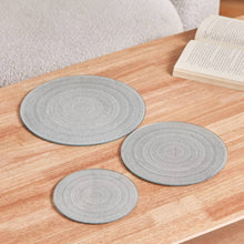 HOMEBOX | Destan 3-Piece Textured Round Glass Decorative Tray Set | 165851731