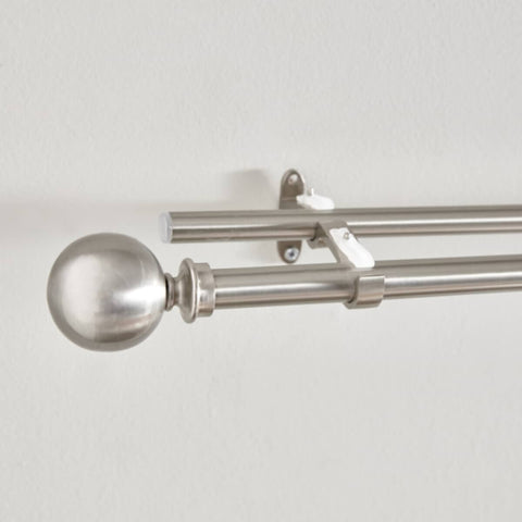 HOMEBOX | Ball 19mm Double Curtain Rod and Finial - 110-320 cm | 165857623