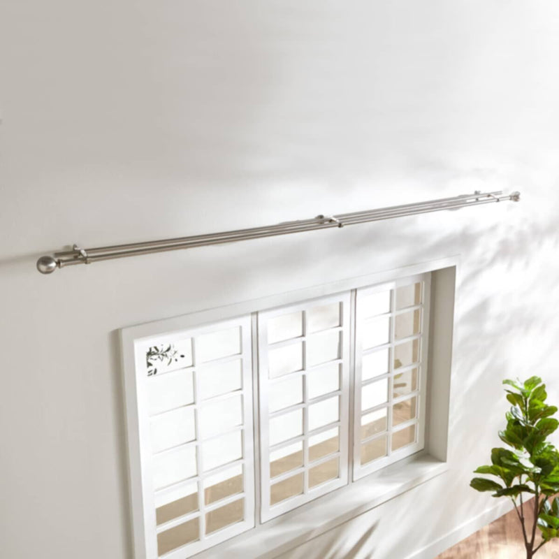 HOMEBOX | Ball 19mm Double Curtain Rod and Finial - 110-320 cm | 165857623