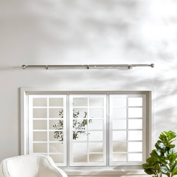 HOMEBOX | Ball 19mm Double Curtain Rod and Finial - 76-210 cm | 165857625
