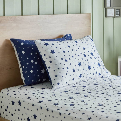 HOMEBOX | Nora Starry Nights 2-Piece Reversible Microfibre Pillow Cover Set - 50x75 cm | 165861591