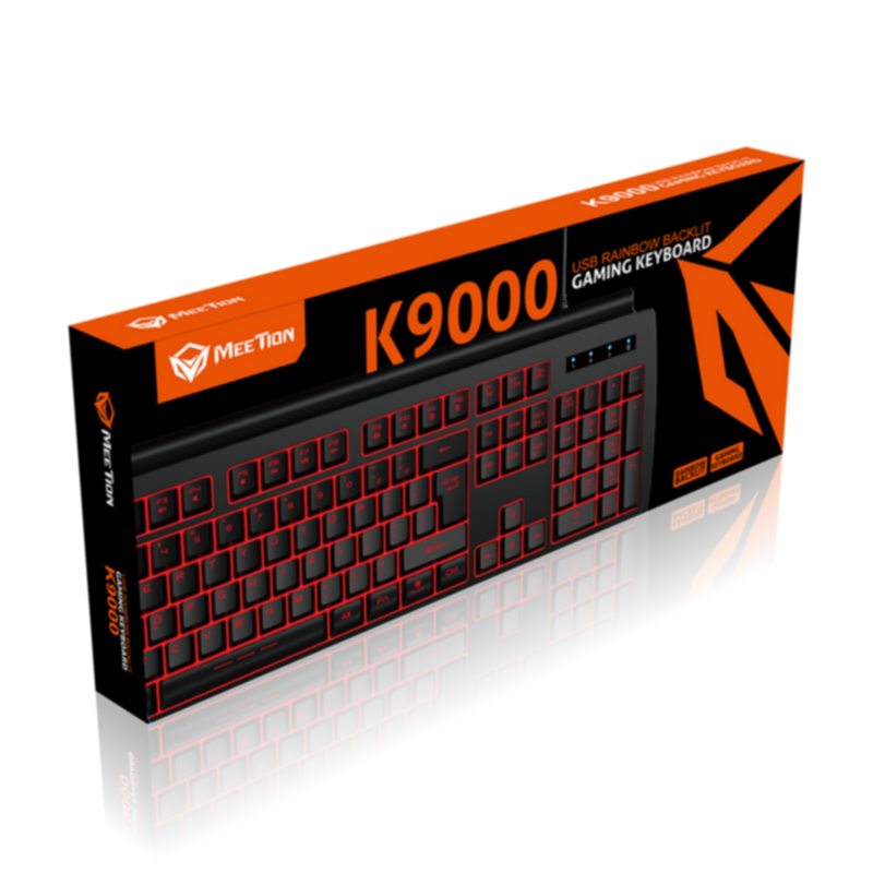 MEETION | USB Backlit Gaming Keyboard Black | MT-K9000