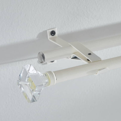 HOMEBOX | Small Acrylic Square 16mm Double Curtain Rod - 71-121 cm | 165874156