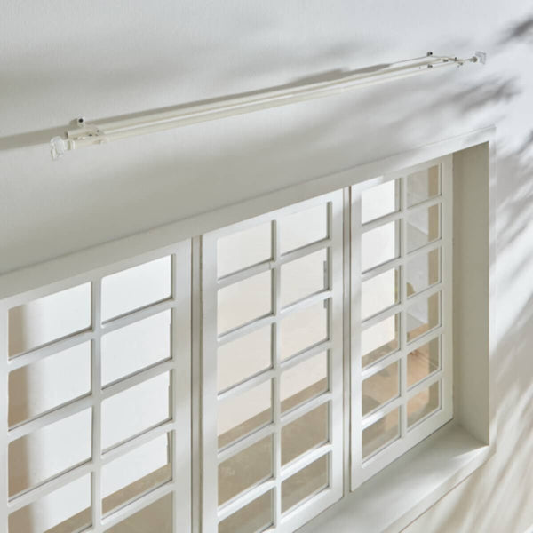 HOMEBOX | Small Acrylic Square 16mm Double Curtain Rod - 71-121 cm | 165874156