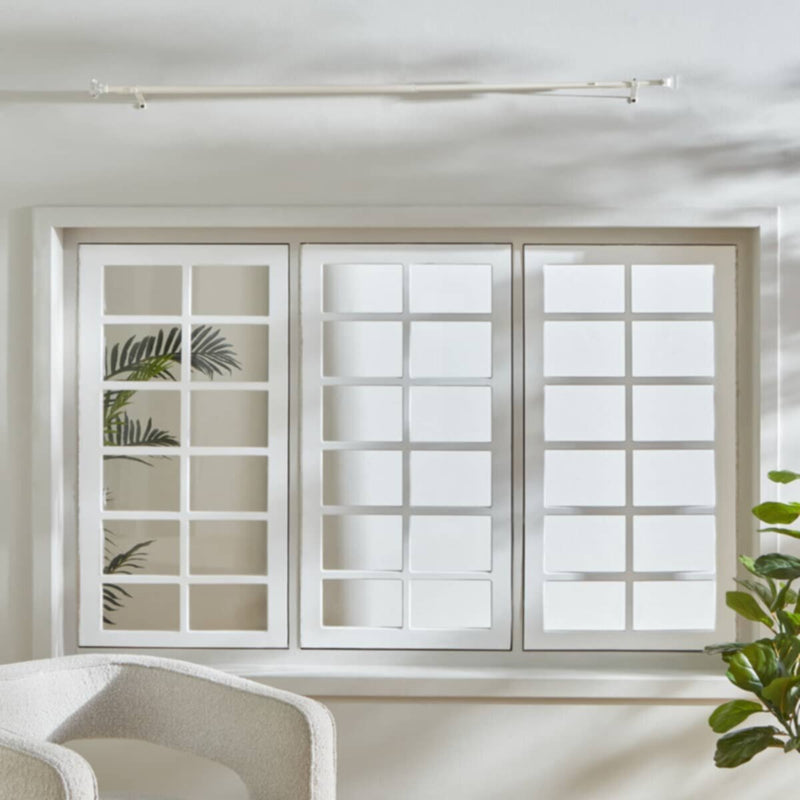 HOMEBOX | Small Acrylic Square 16mm Double Curtain Rod - 71-121 cm | 165874156