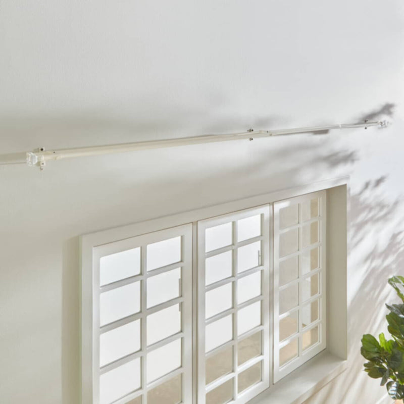 HOMEBOX | Small Acrylic Square 16mm Double Curtain Rod - 110-320 cm | 165874157