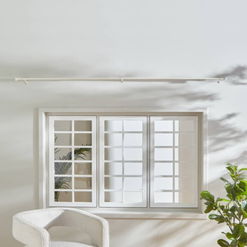 HOMEBOX | Small Acrylic Square 16mm Double Curtain Rod - 110-320 cm | 165874157